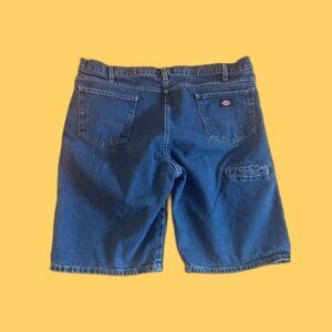 Dickies Mens 42 Denim Jorts Relaxed Fit Blue Jean Shorts Workwear 42W